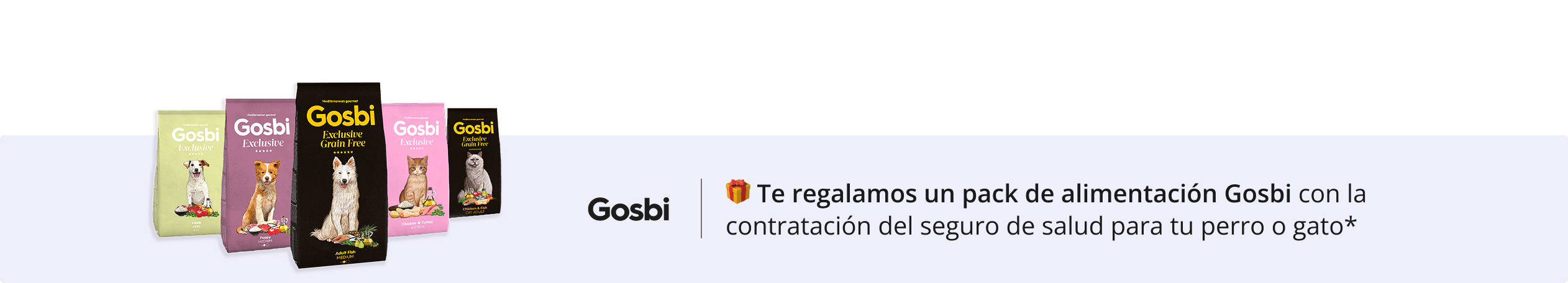 GOSBI CASTELLANO Promoción pienso de mascotas Gosbi por la contratación de un seguro de mascotas