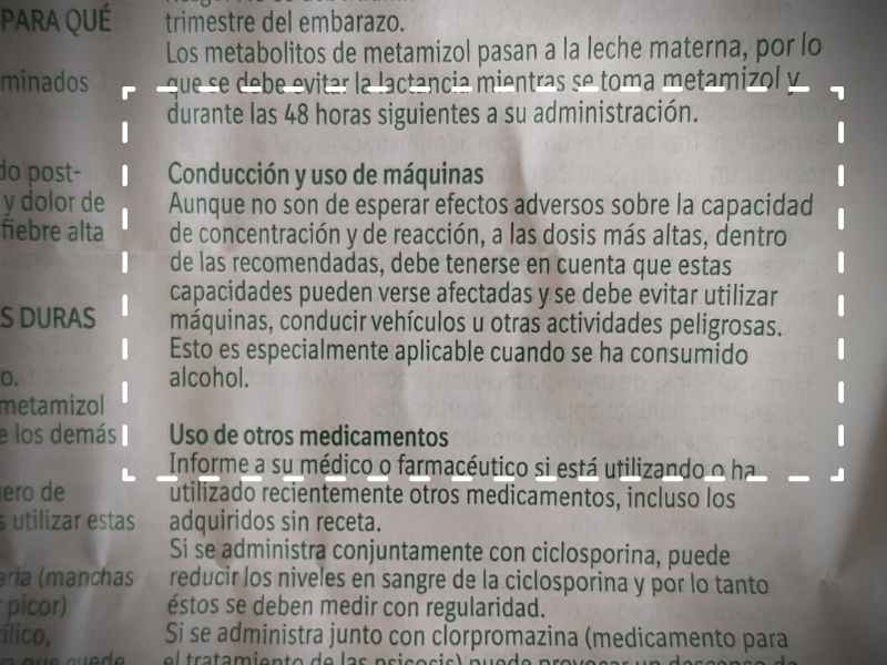 medicamento conduccion