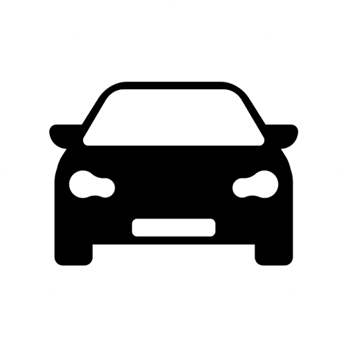 Faros Icono de un coche visto de frente