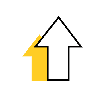 Icono representado rentabilidad alta