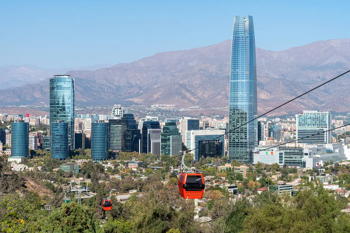 Santiago de Chile Vista de la ciudad de Santiago de Chile, desde el cerro San Cristóbal